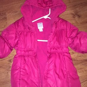 Toddler girl coat in color pink